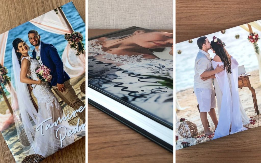álbum para casamento na praia